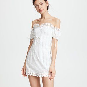 For Love and Lemons Anabelle Eyelet Lace Up Dress